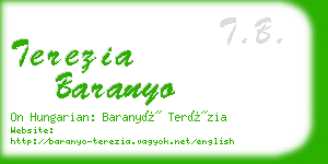 terezia baranyo business card